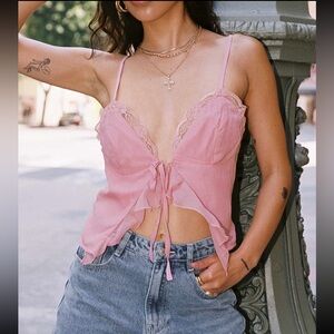 Princess Polly Janney Top Pink Size 4